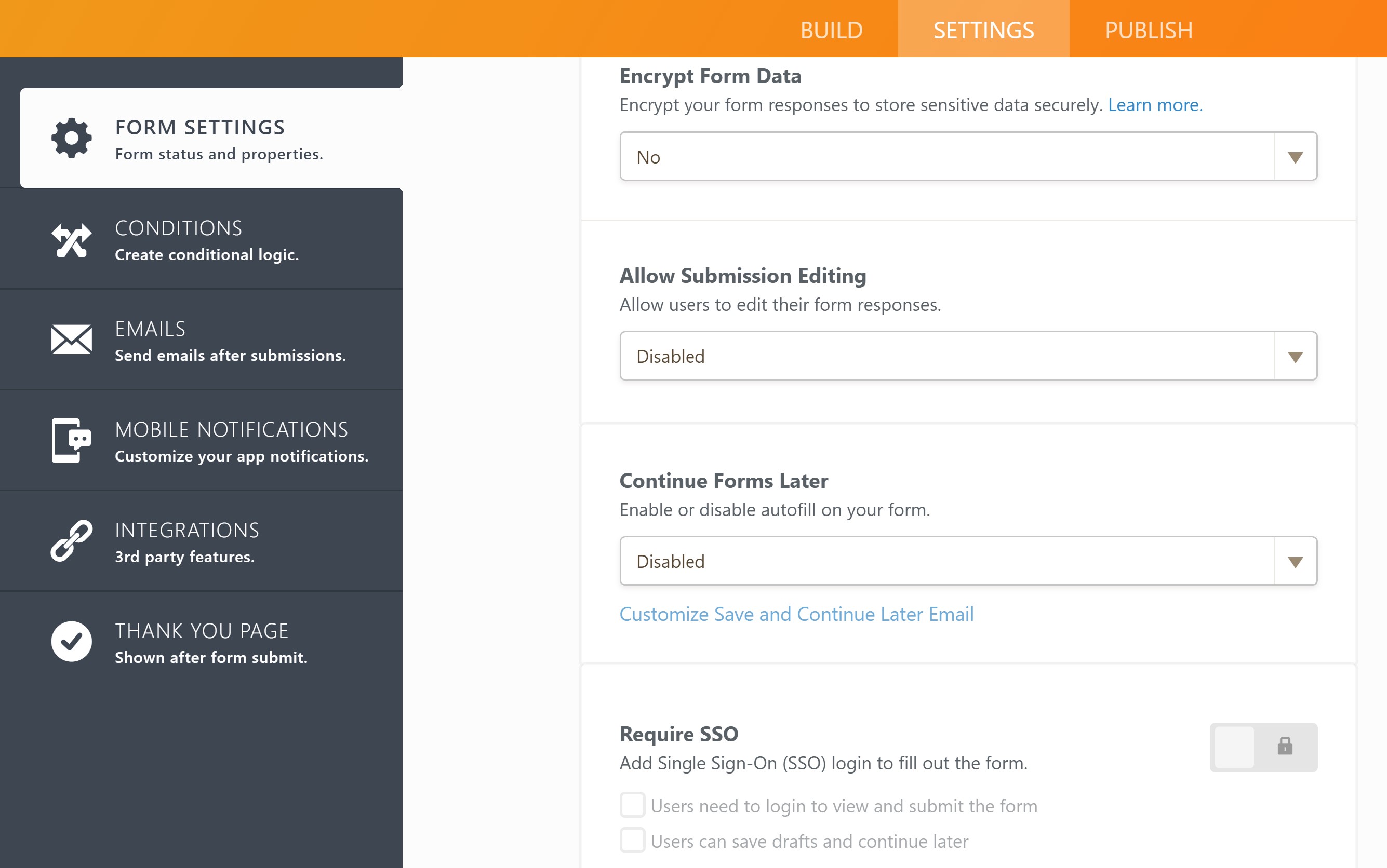 Do you offer save and return functionality?